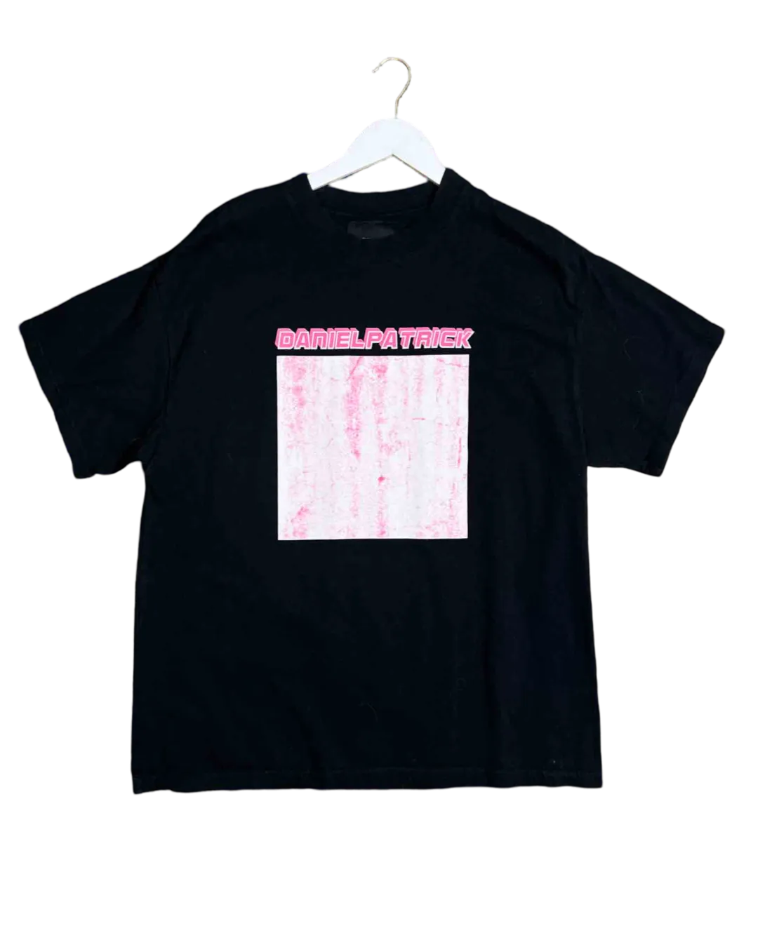 Size M | Daniel Patrick Black Distressed Square T-shirt