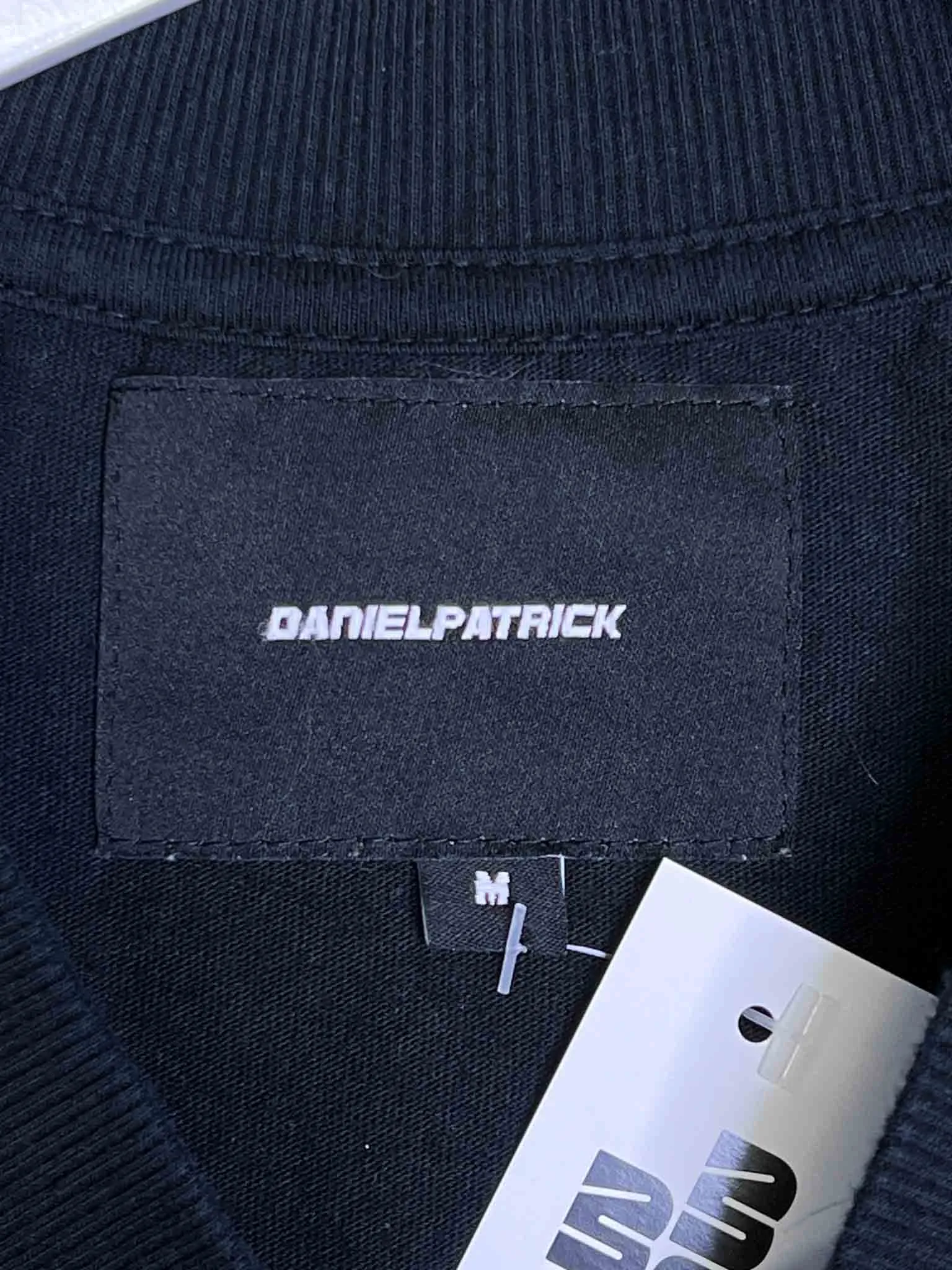 Size M | Daniel Patrick Black Distressed Square T-shirt