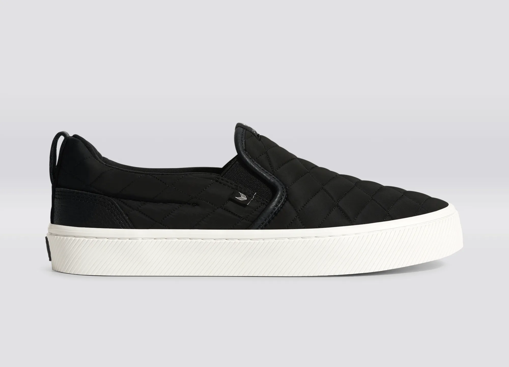 SLIP-ON Quilt Black Premium Leather Sneaker Women