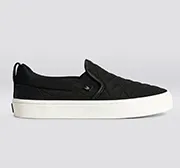 SLIP-ON Quilt Black Premium Leather Sneaker Women