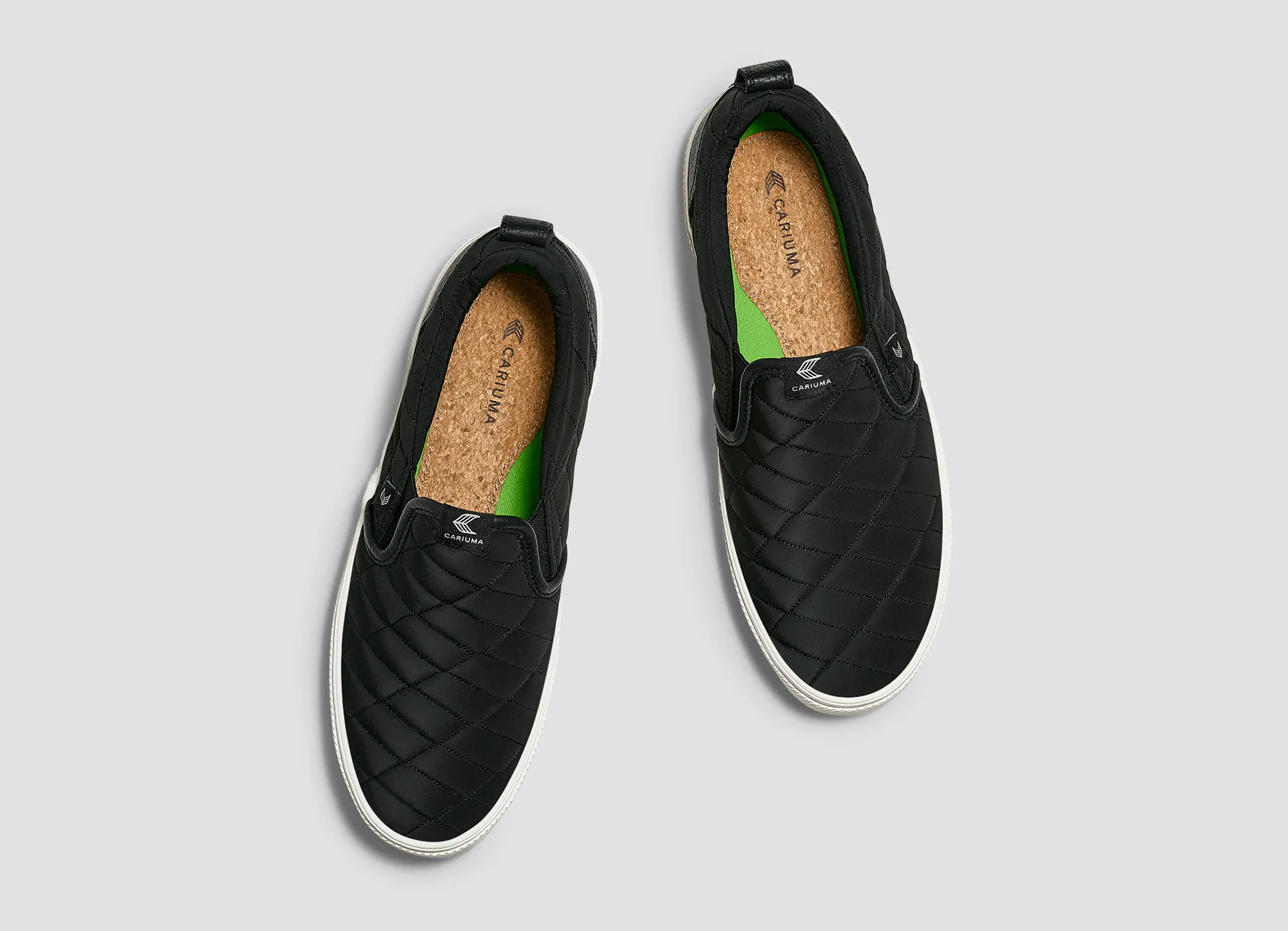 SLIP-ON Quilt Black Premium Leather Sneaker Women