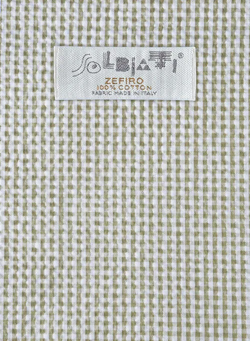 Solbiati Gingham Beige Seersucker Jacket