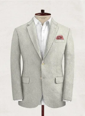 Solbiati Gingham Beige Seersucker Jacket
