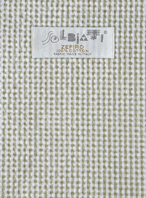 Solbiati Gingham Beige Seersucker Suit