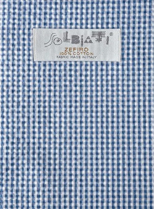 Solbiati Gingham Blue Seersucker Jacket