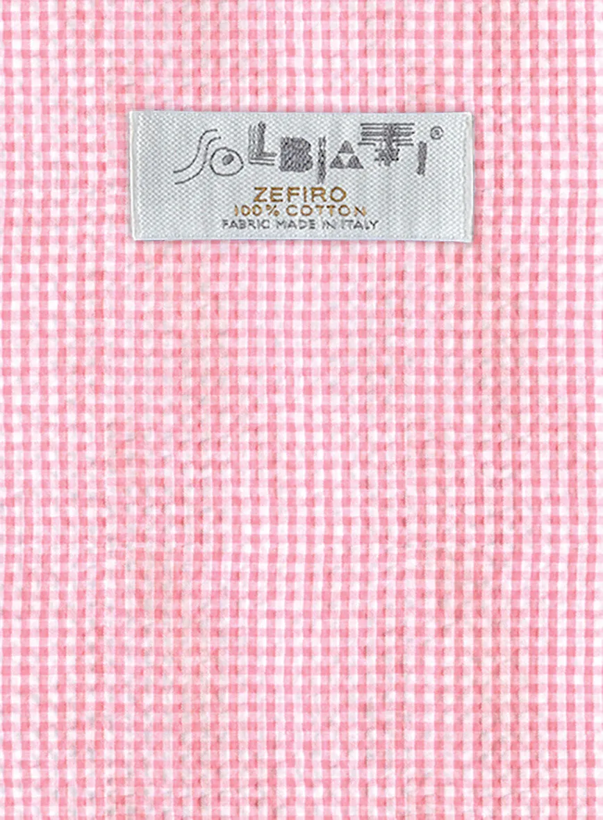 Solbiati Gingham Pink Seersucker Jacket