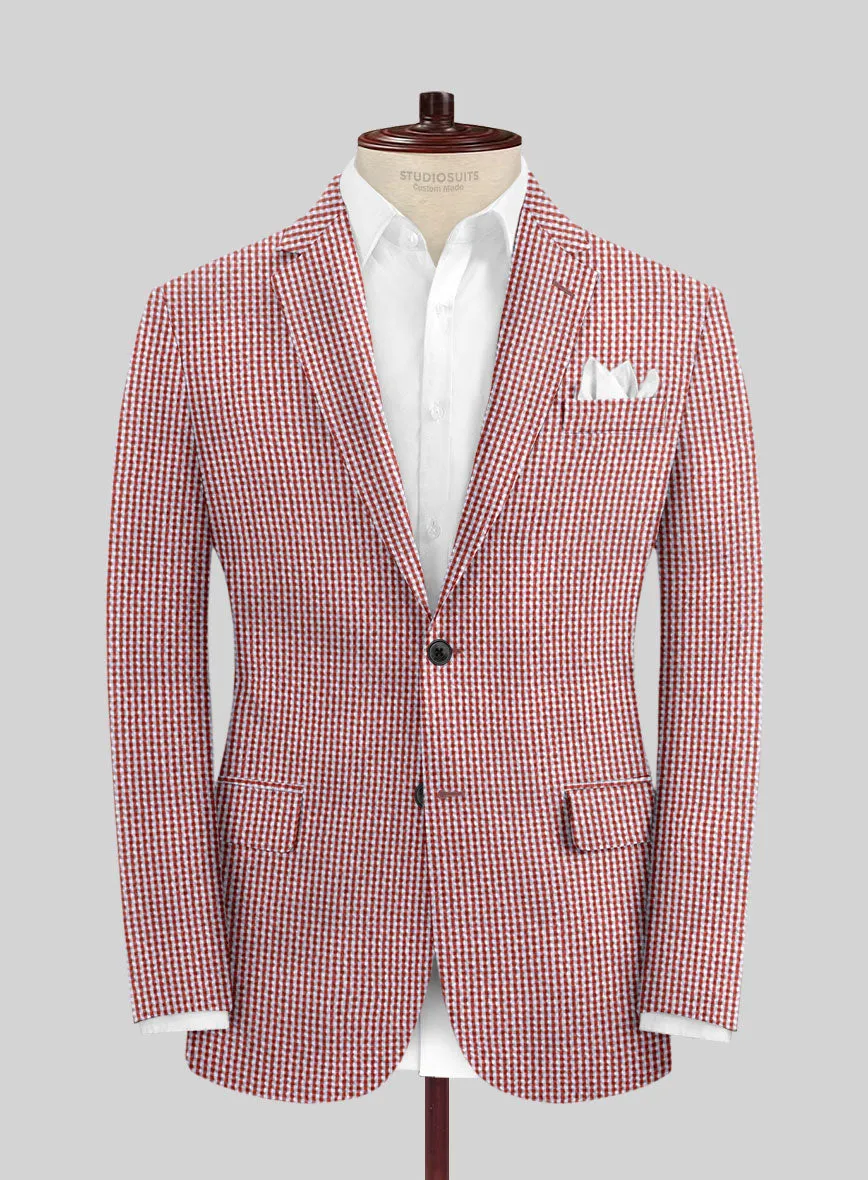 Solbiati Gingham Red Seersucker Suit