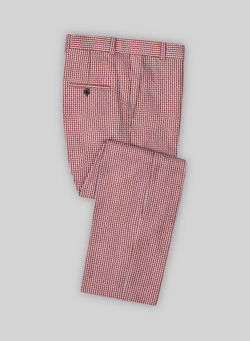 Solbiati Gingham Red Seersucker Suit