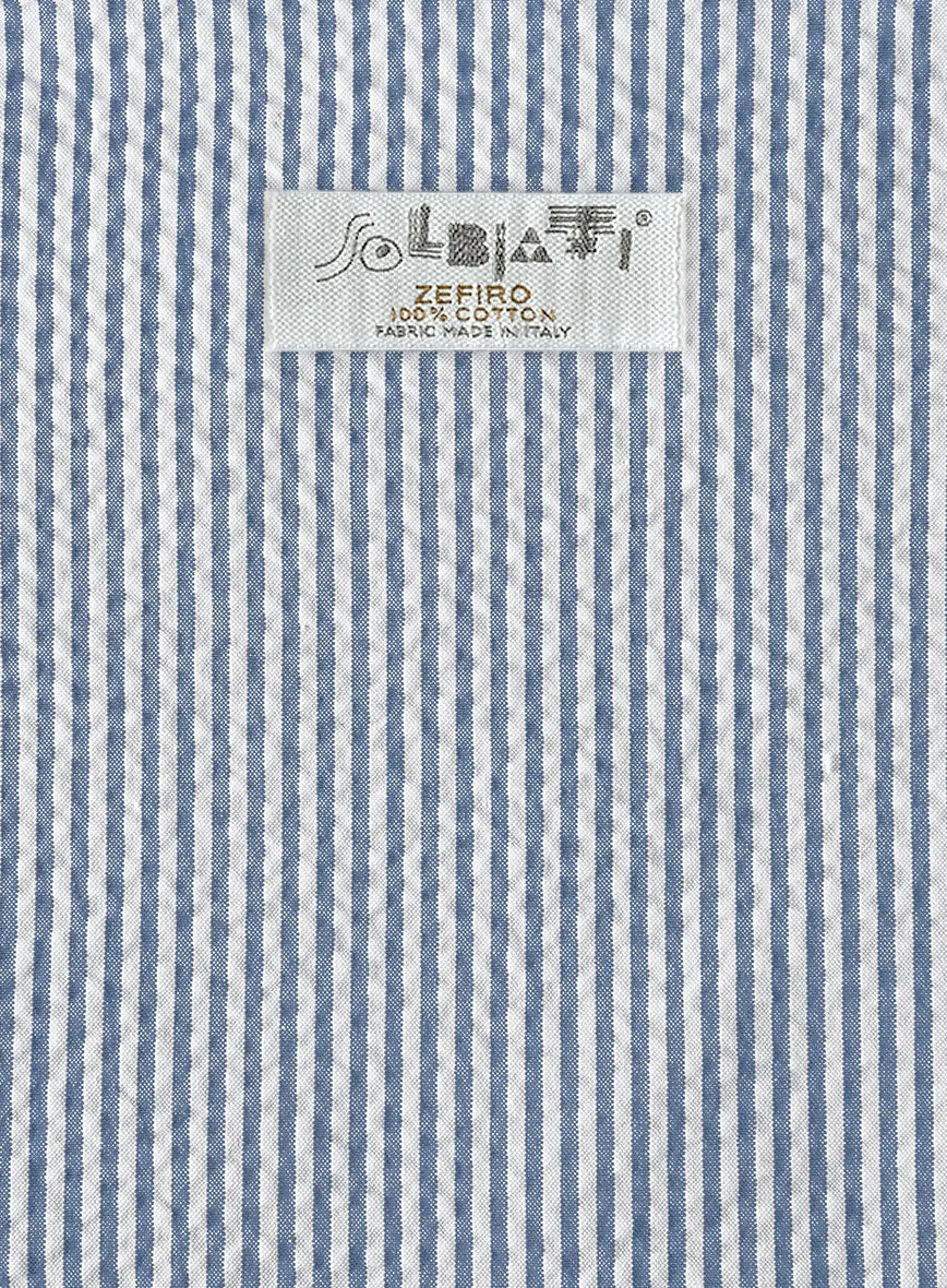 Solbiati Light Blue Seersucker Jacket