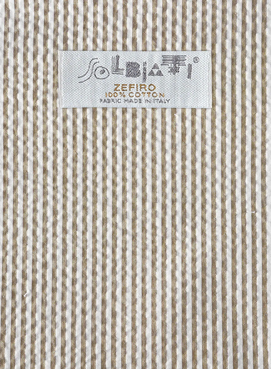 Solbiati Light Brown Seersucker Suit