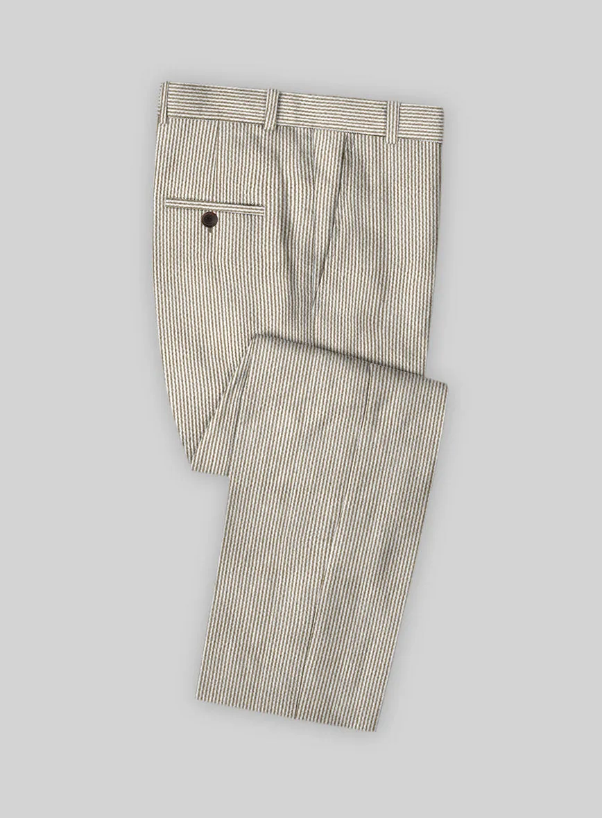 Solbiati Light Brown Seersucker Suit