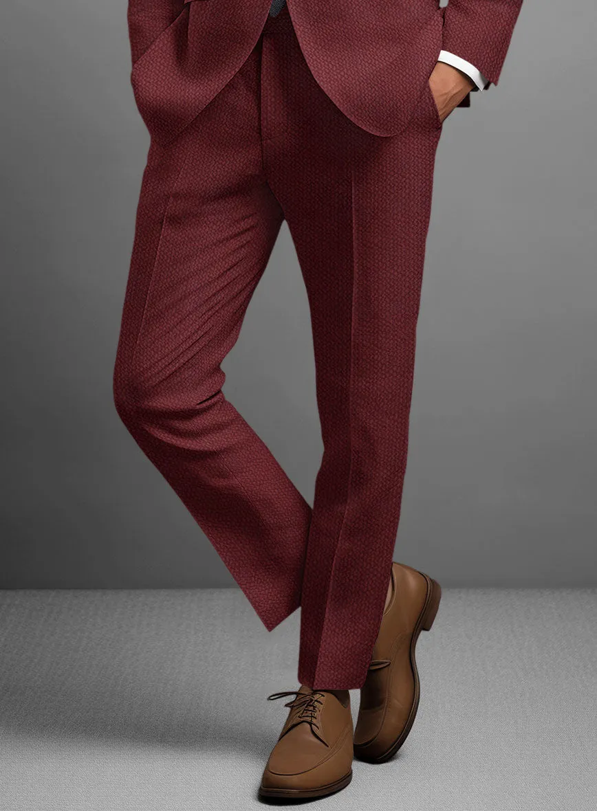 Solbiati Maroon Seersucker Suit