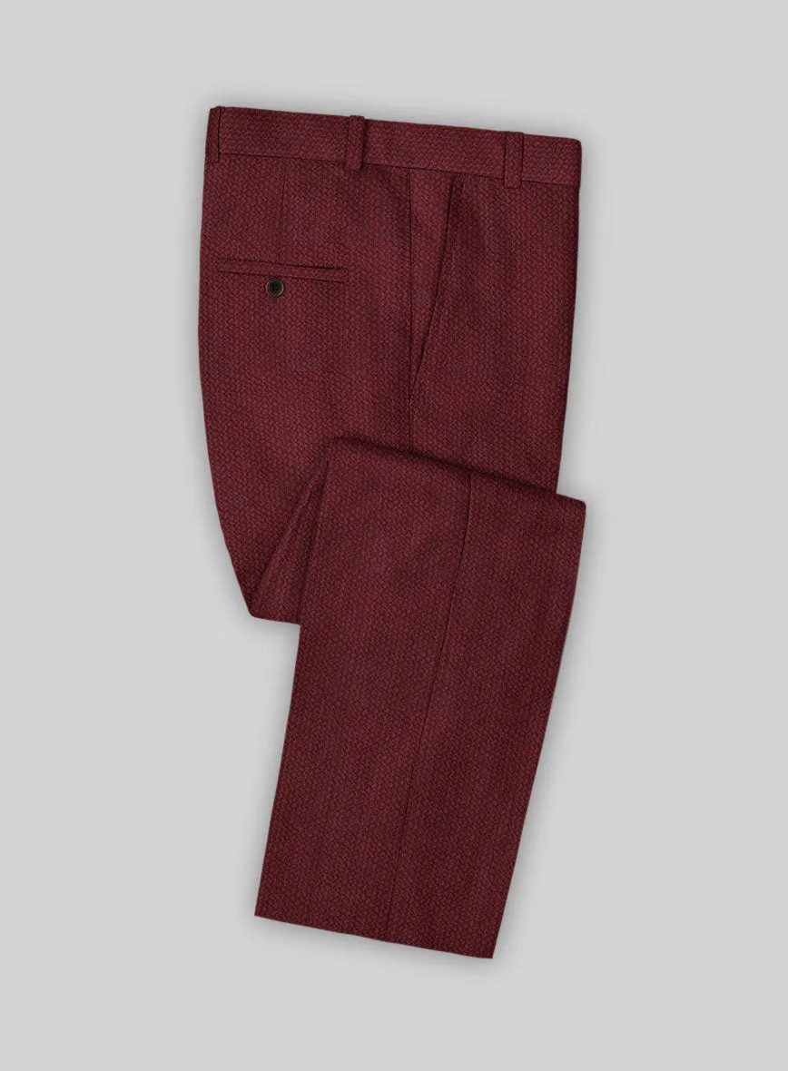Solbiati Maroon Seersucker Suit