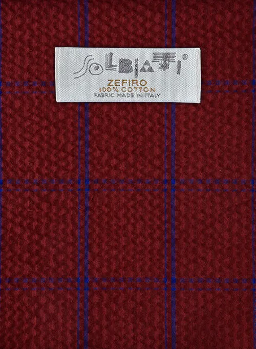Solbiati Wine Checks Seersucker Jacket