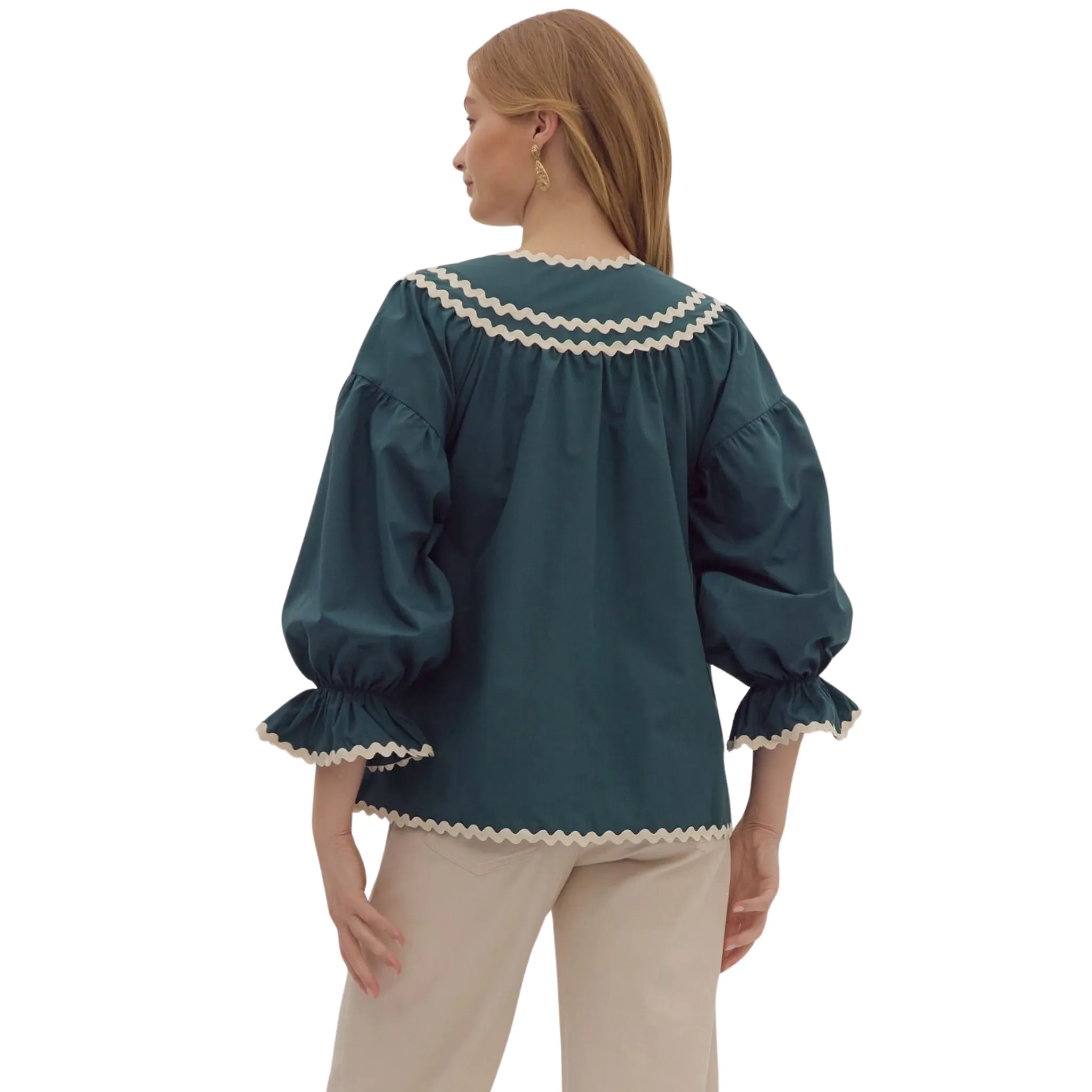 Solid Drop Shoulder Top