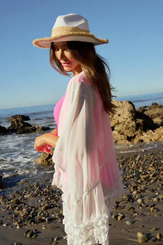 Solid Flared Cardigan Kimono *Online Only*