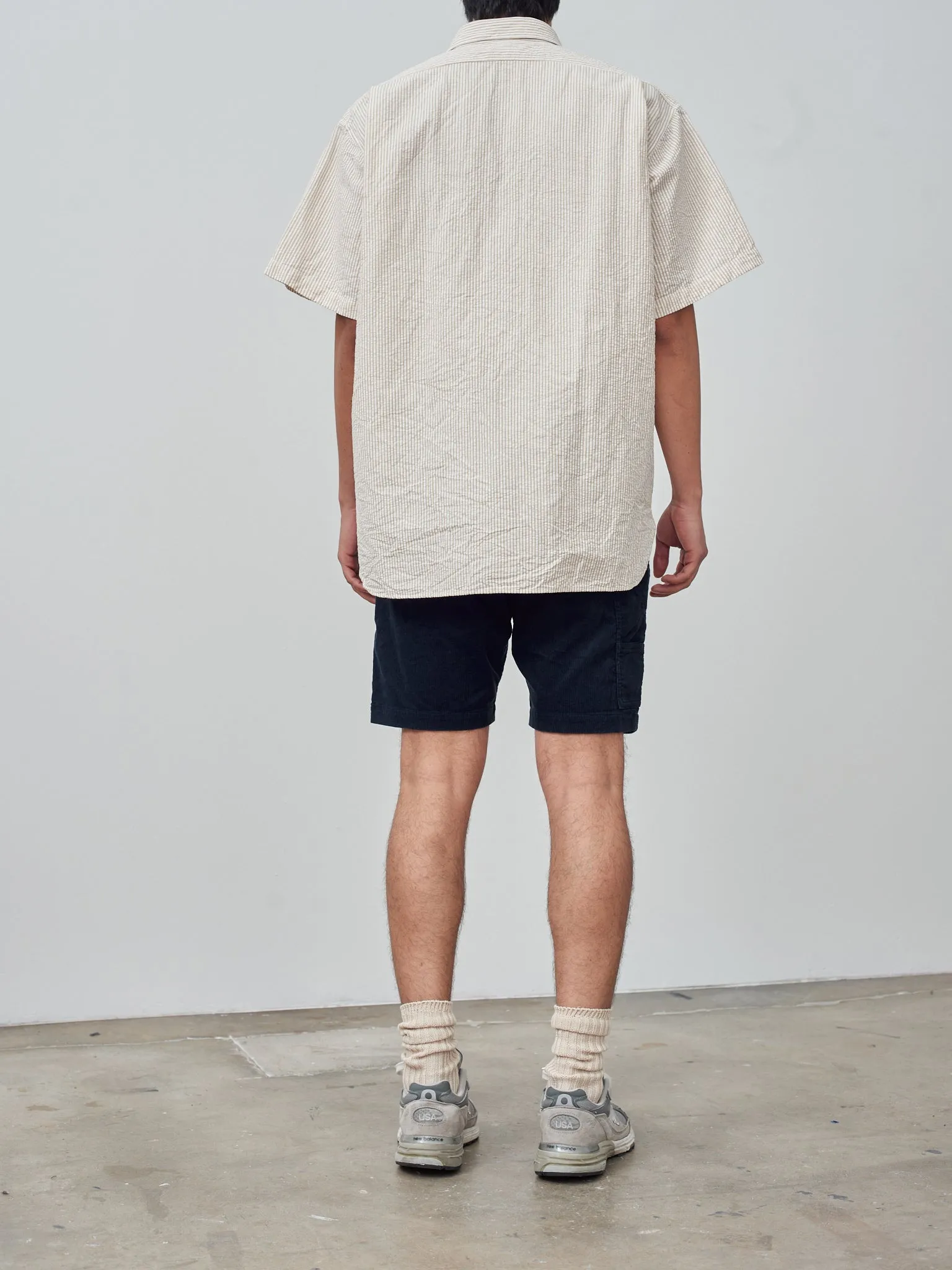 S/S Fatigue Shirt - Beige Stripe