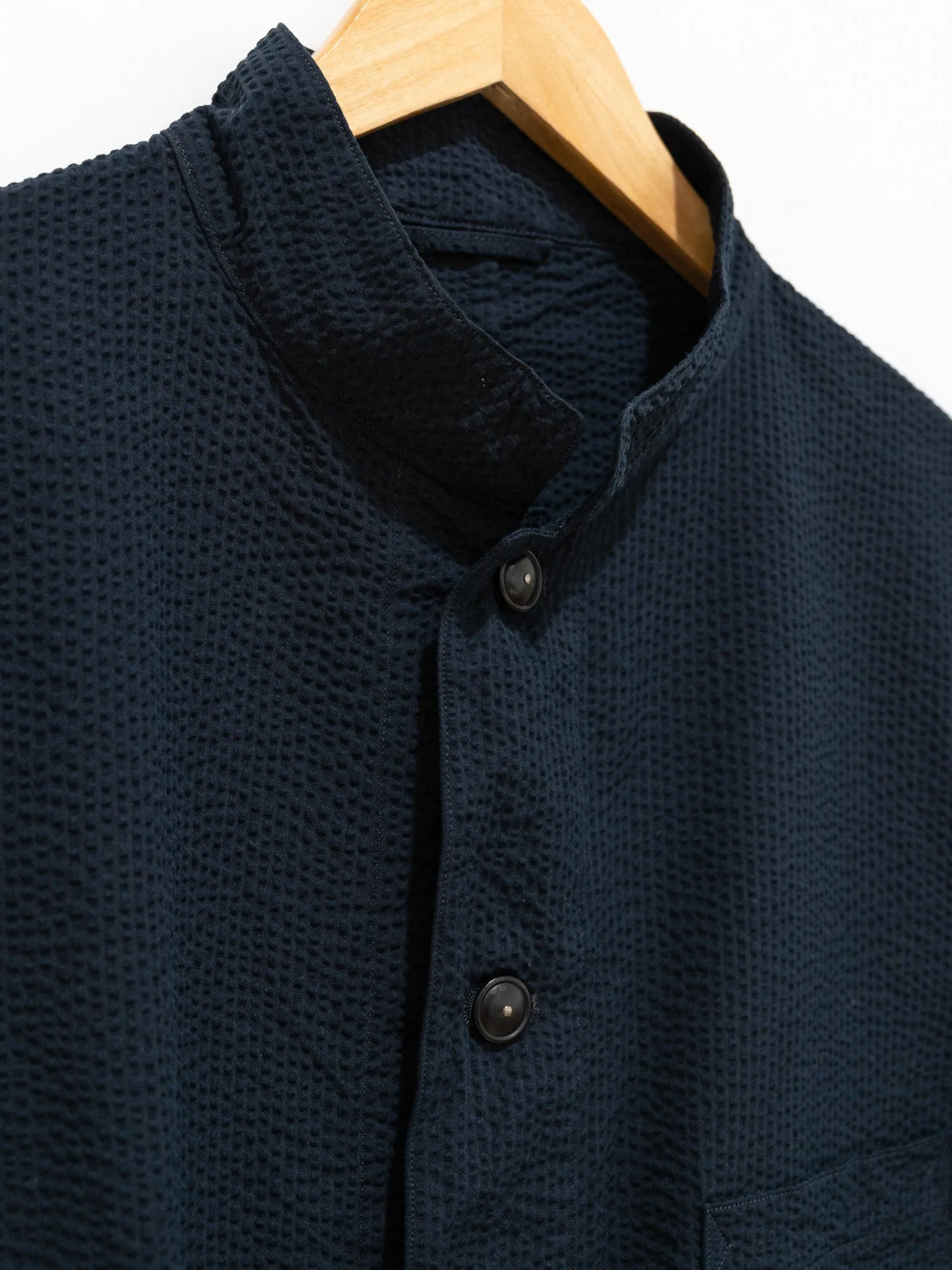 Standcollar Jacket - Navy Stripe