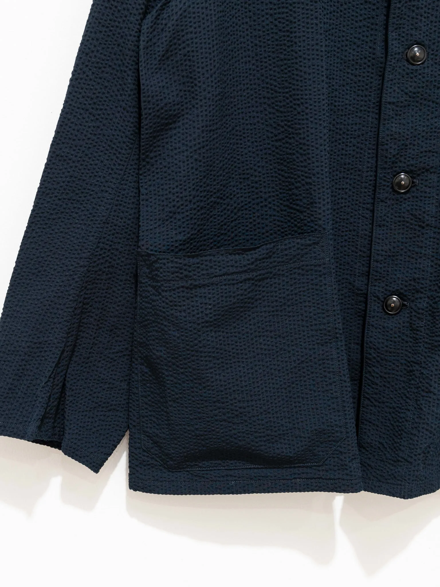 Standcollar Jacket - Navy Stripe
