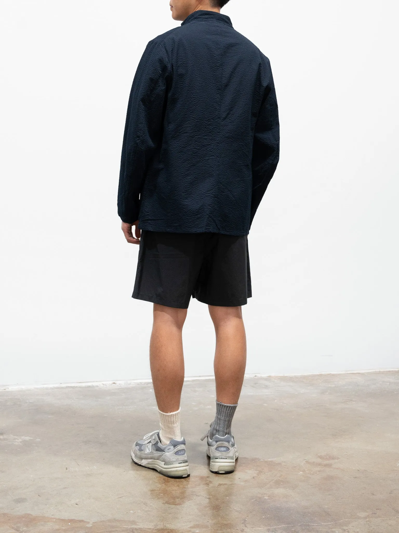 Standcollar Jacket - Navy Stripe
