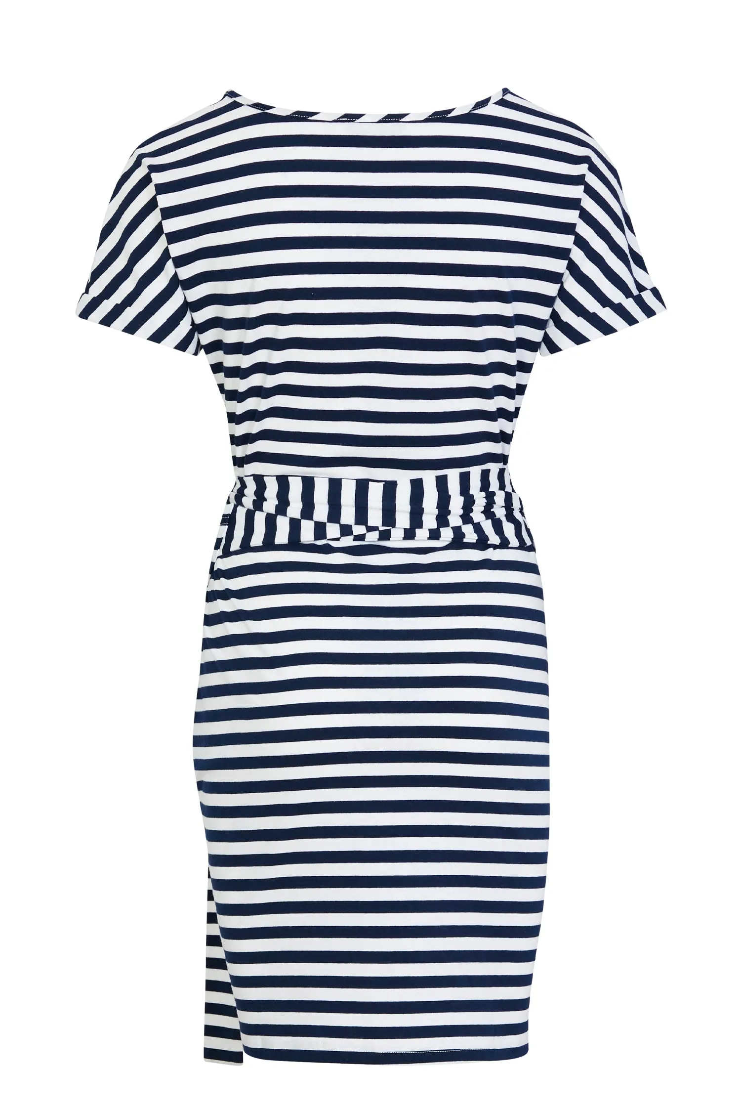 Stripe Jersey Wrap Dress