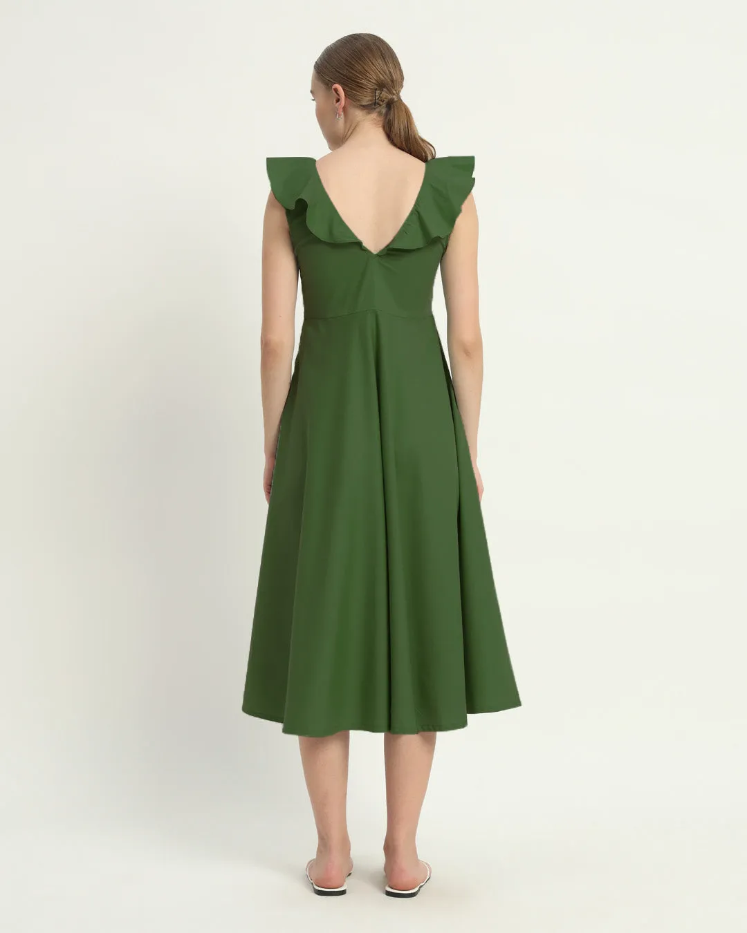 The Albany Emerald Cotton Dress