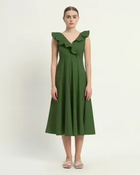 The Albany Emerald Cotton Dress