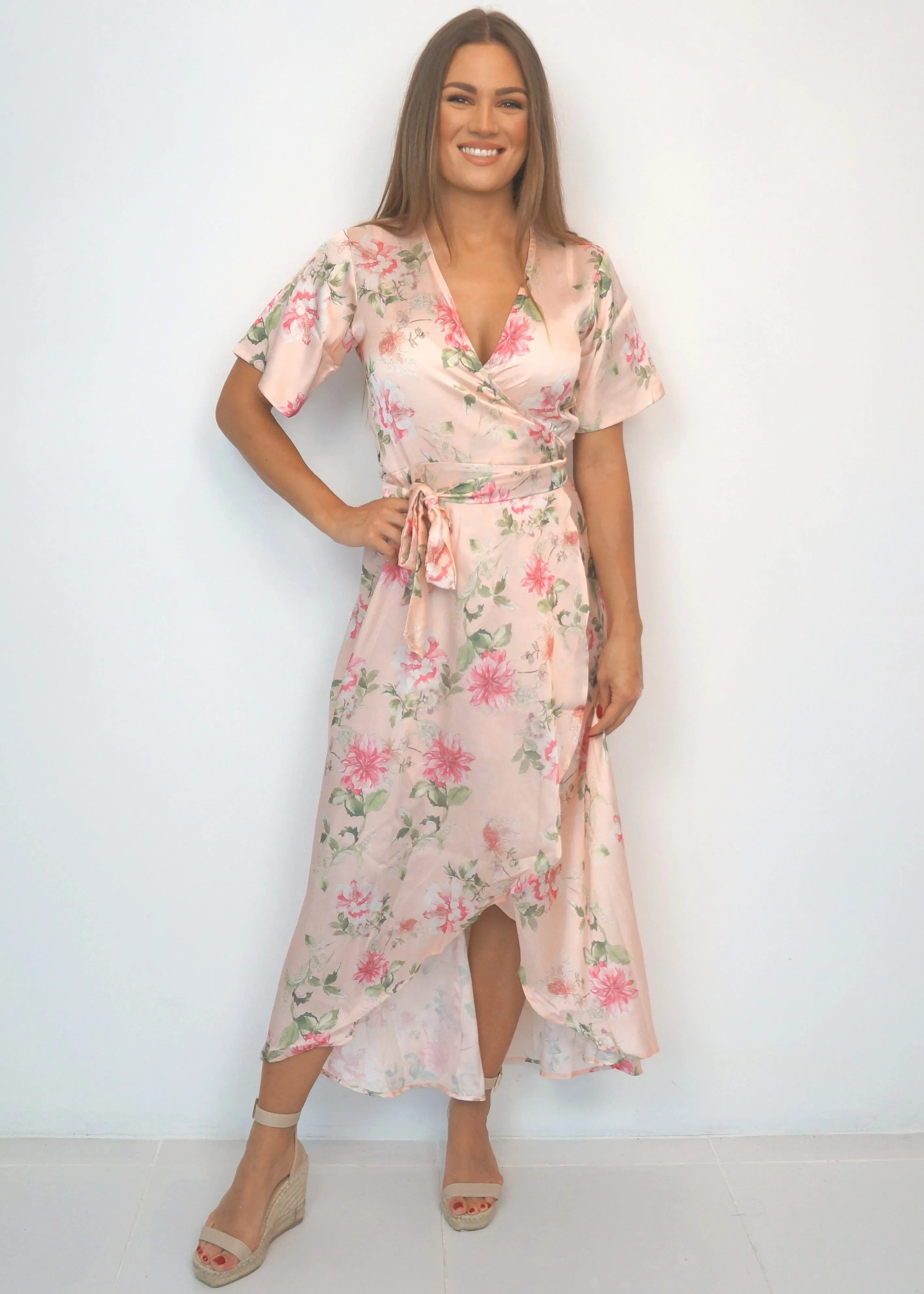 The Maxi Wrap Dress - Perfect Pinks