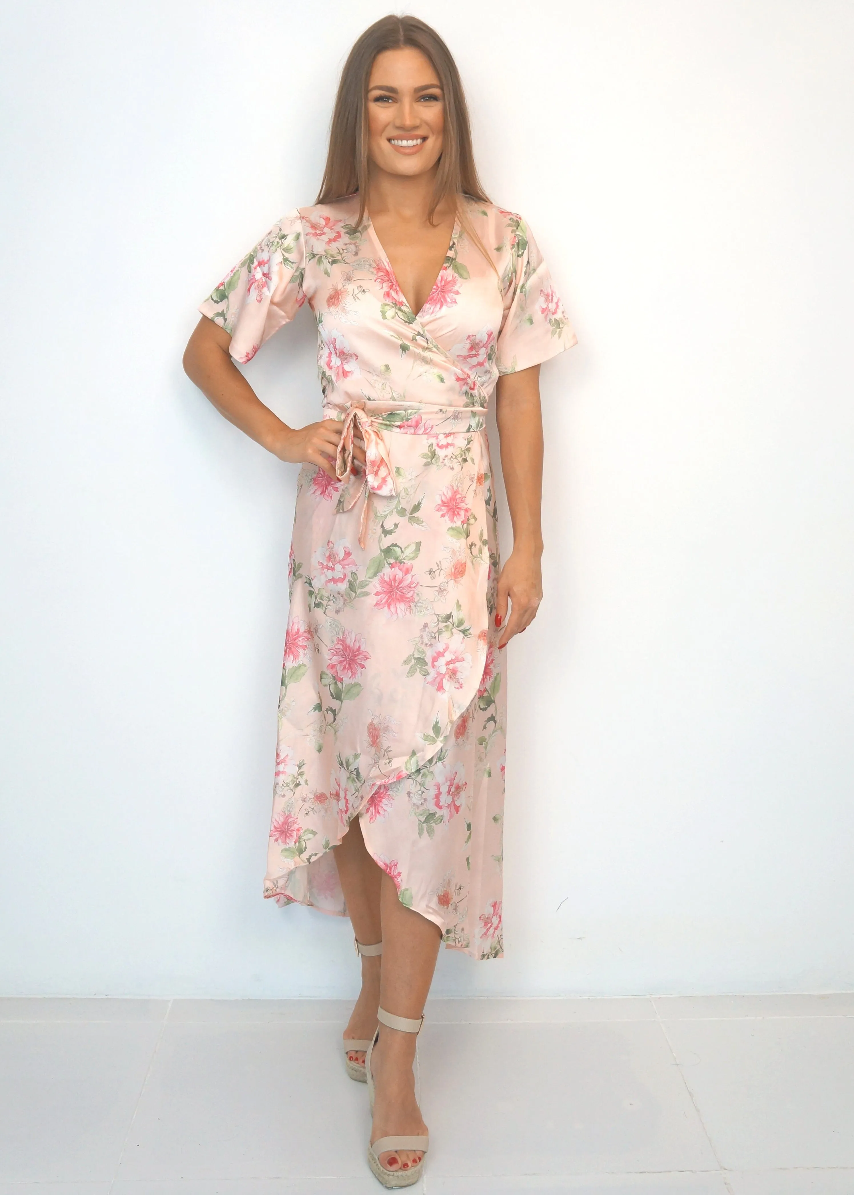The Maxi Wrap Dress - Perfect Pinks