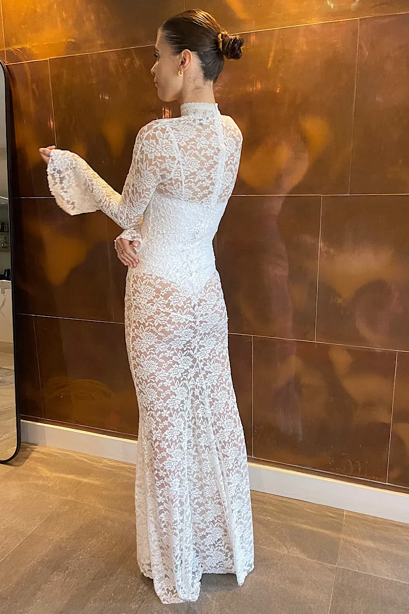 The SOÖCHI Lace Dress Off White