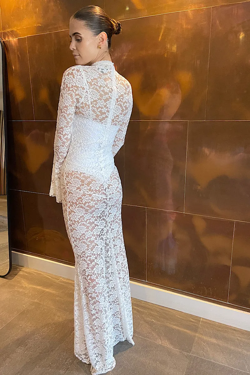 The SOÖCHI Lace Dress Off White