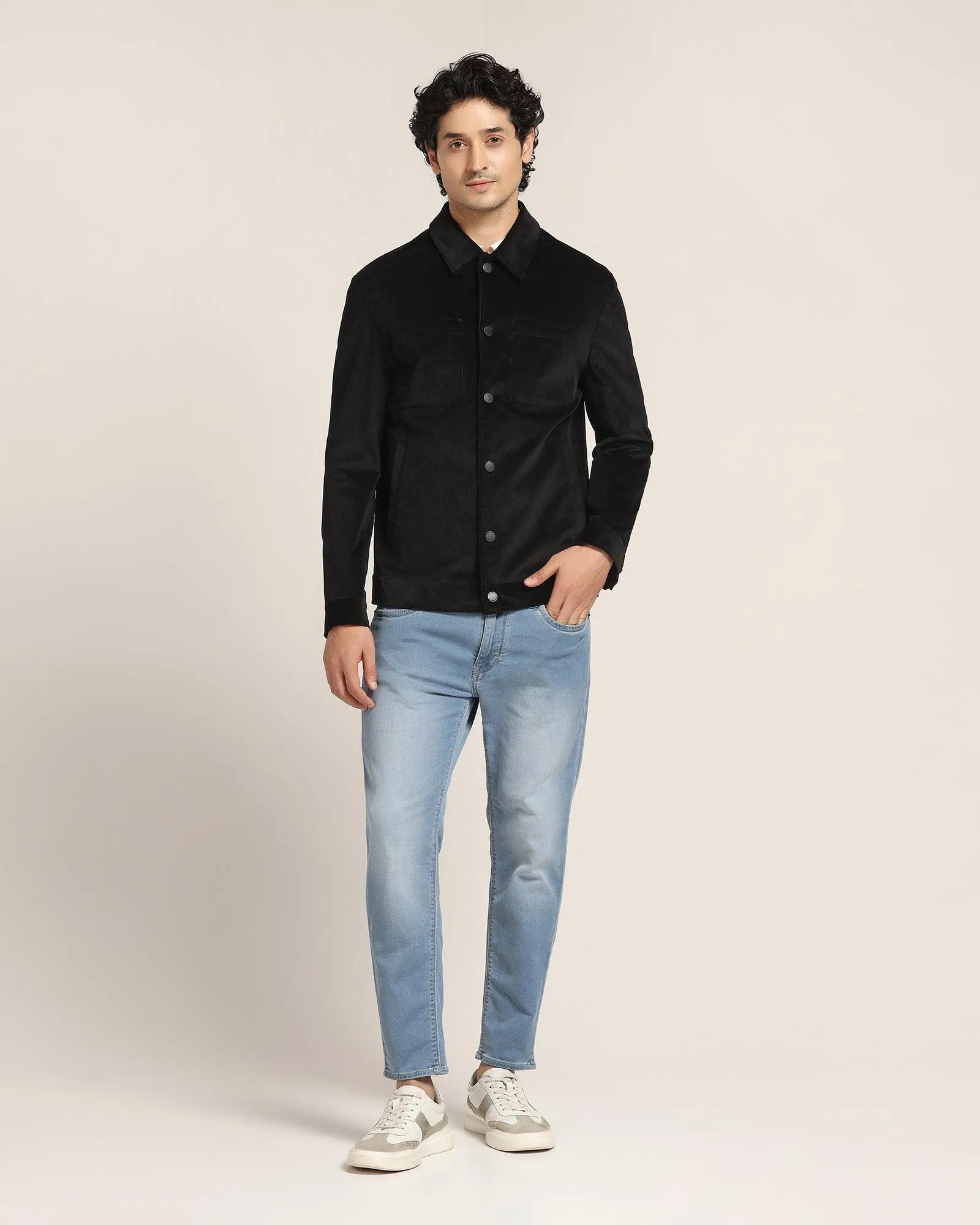 Trucker Black Striped Jacket - Edith
