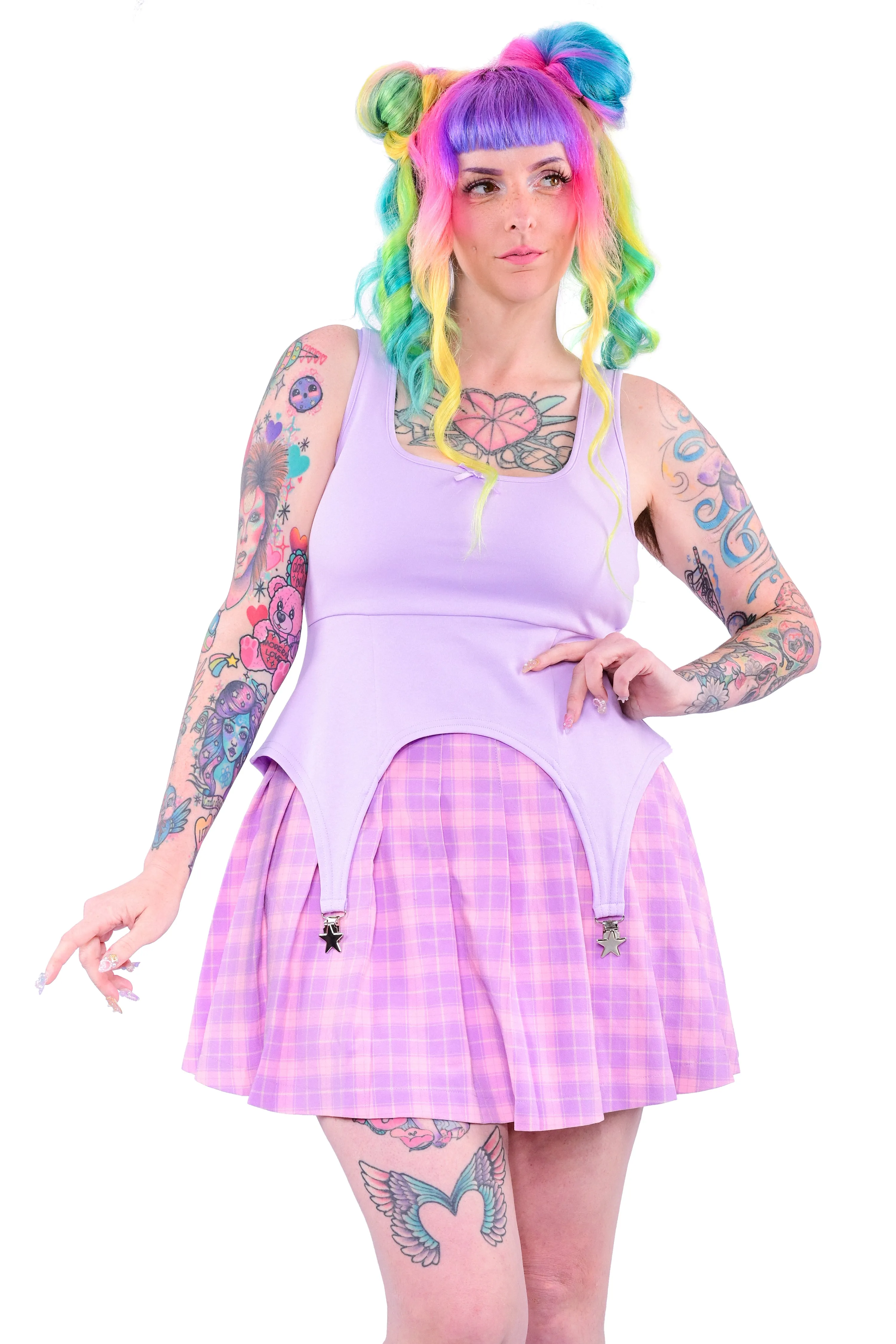 Twinkle Star Garter Cami - Lavender
