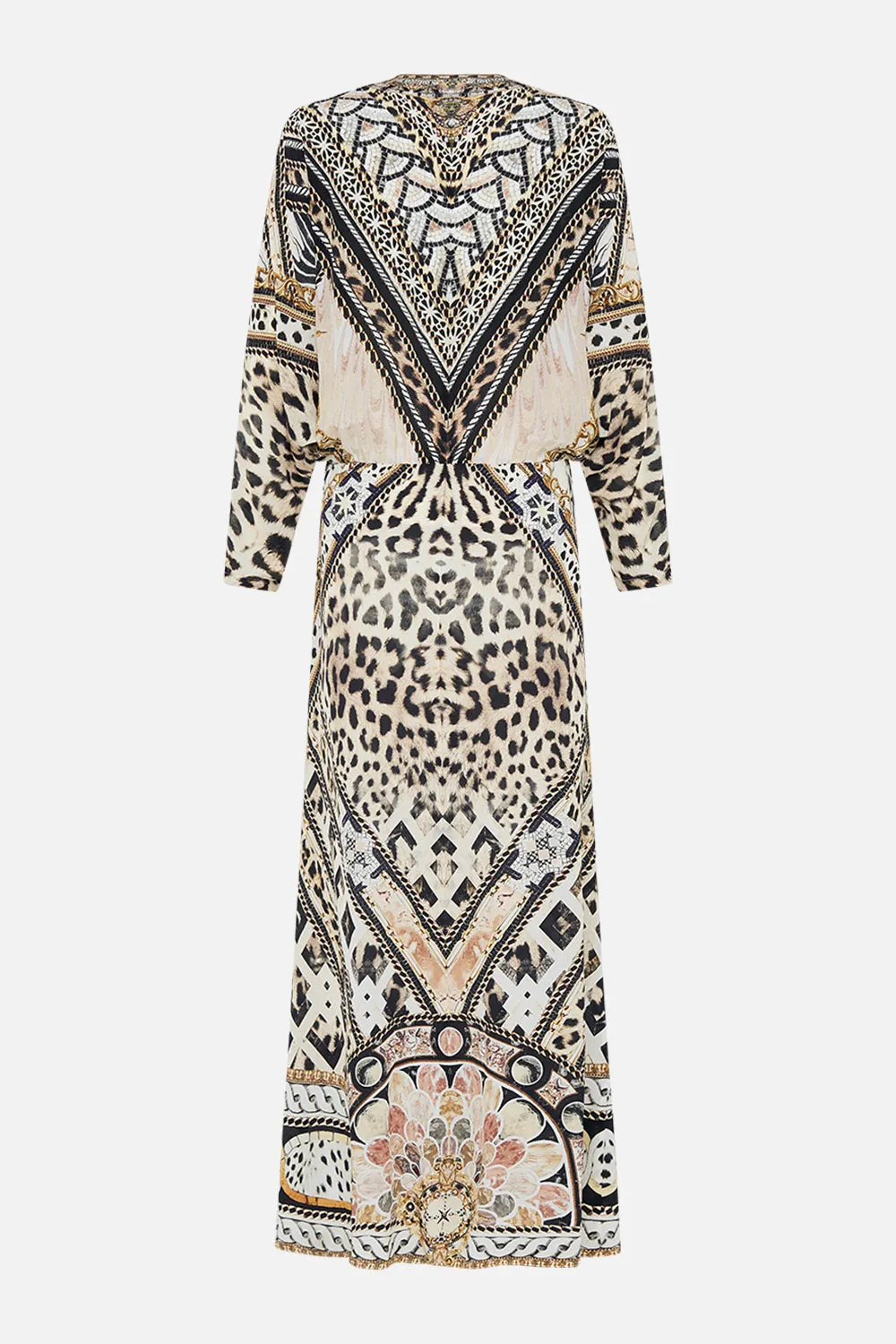 TWIST FRONT BATWING DRESS MOSAIC MUSE