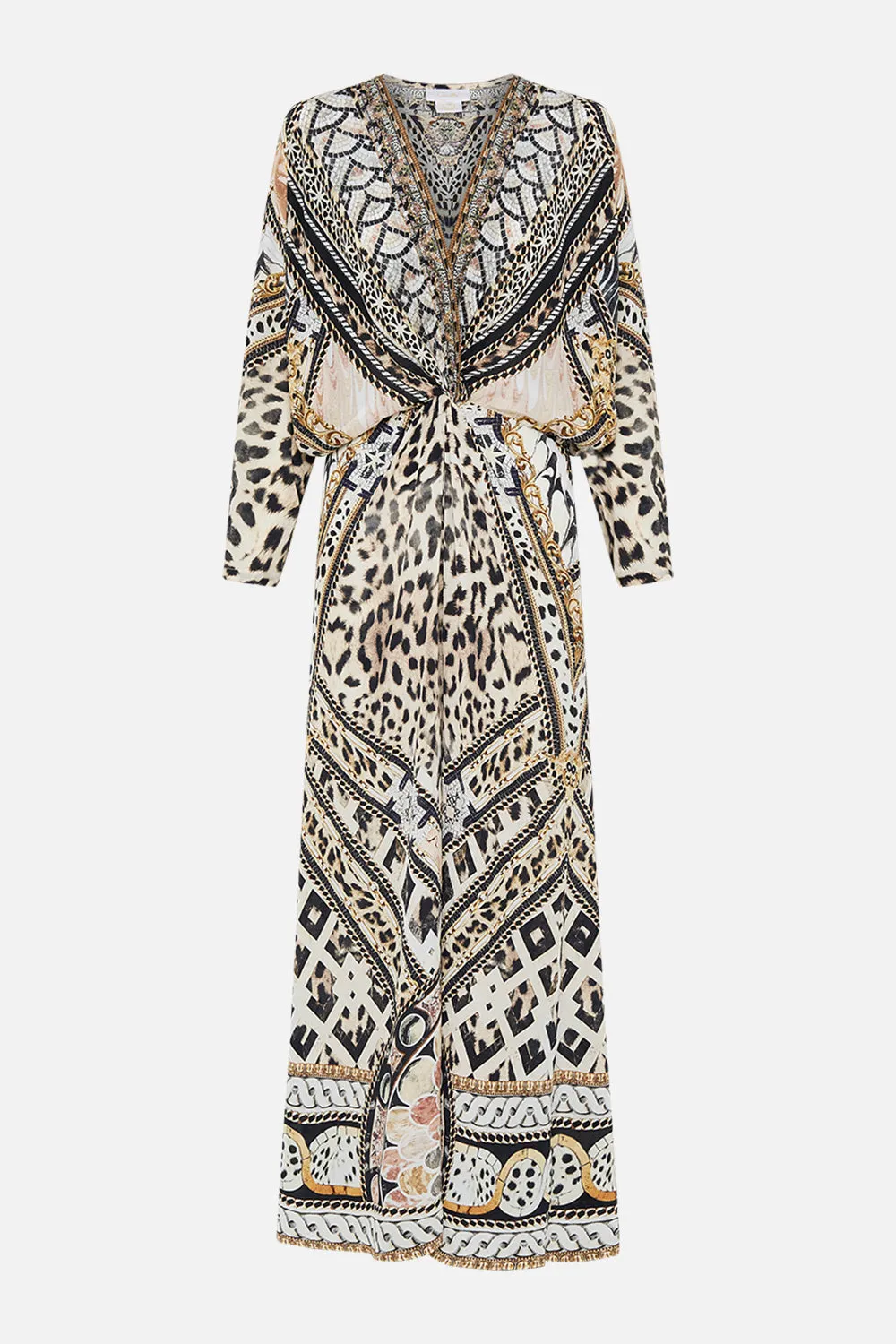 TWIST FRONT BATWING DRESS MOSAIC MUSE