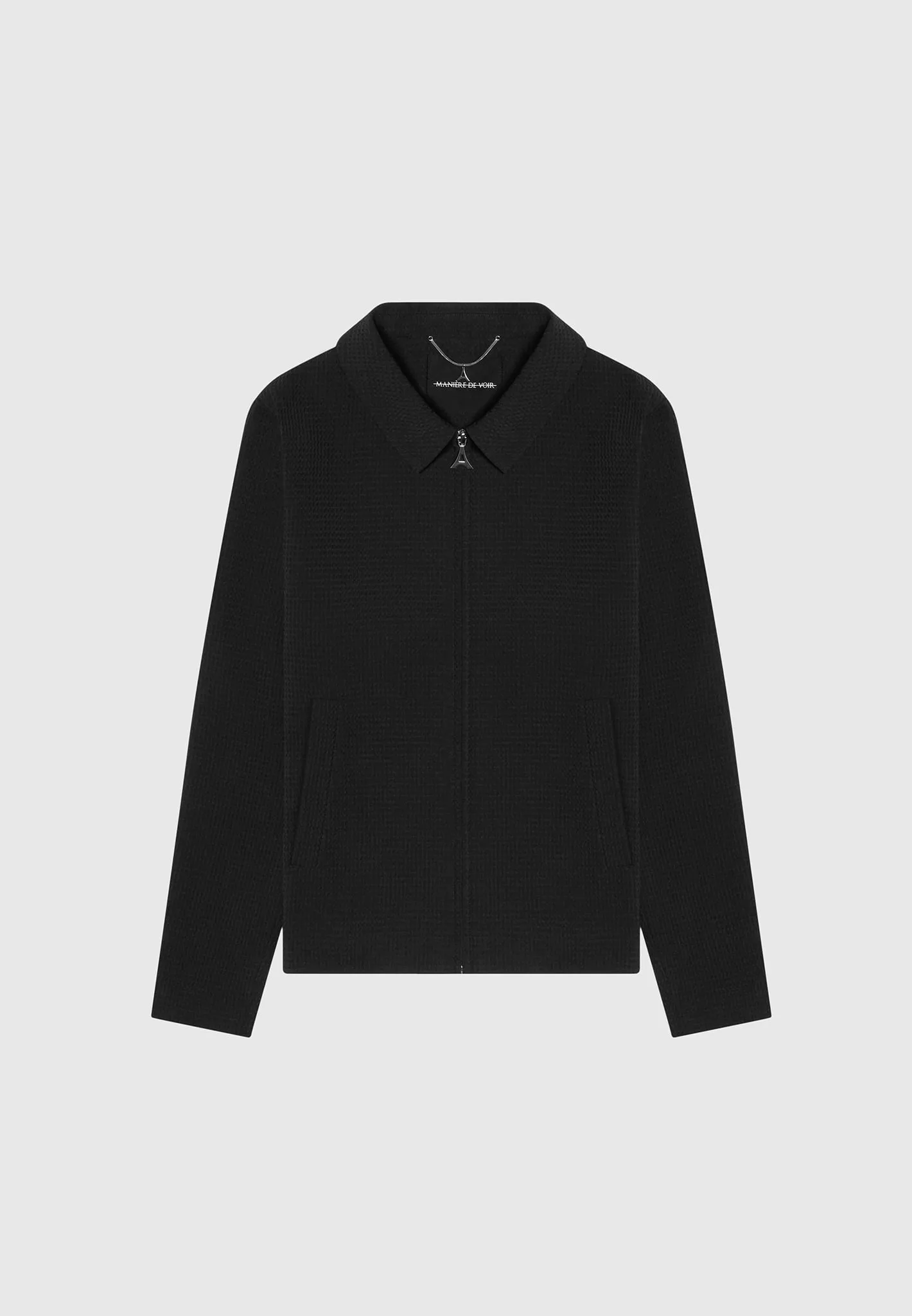 Waffle Seersucker Jacket - Black