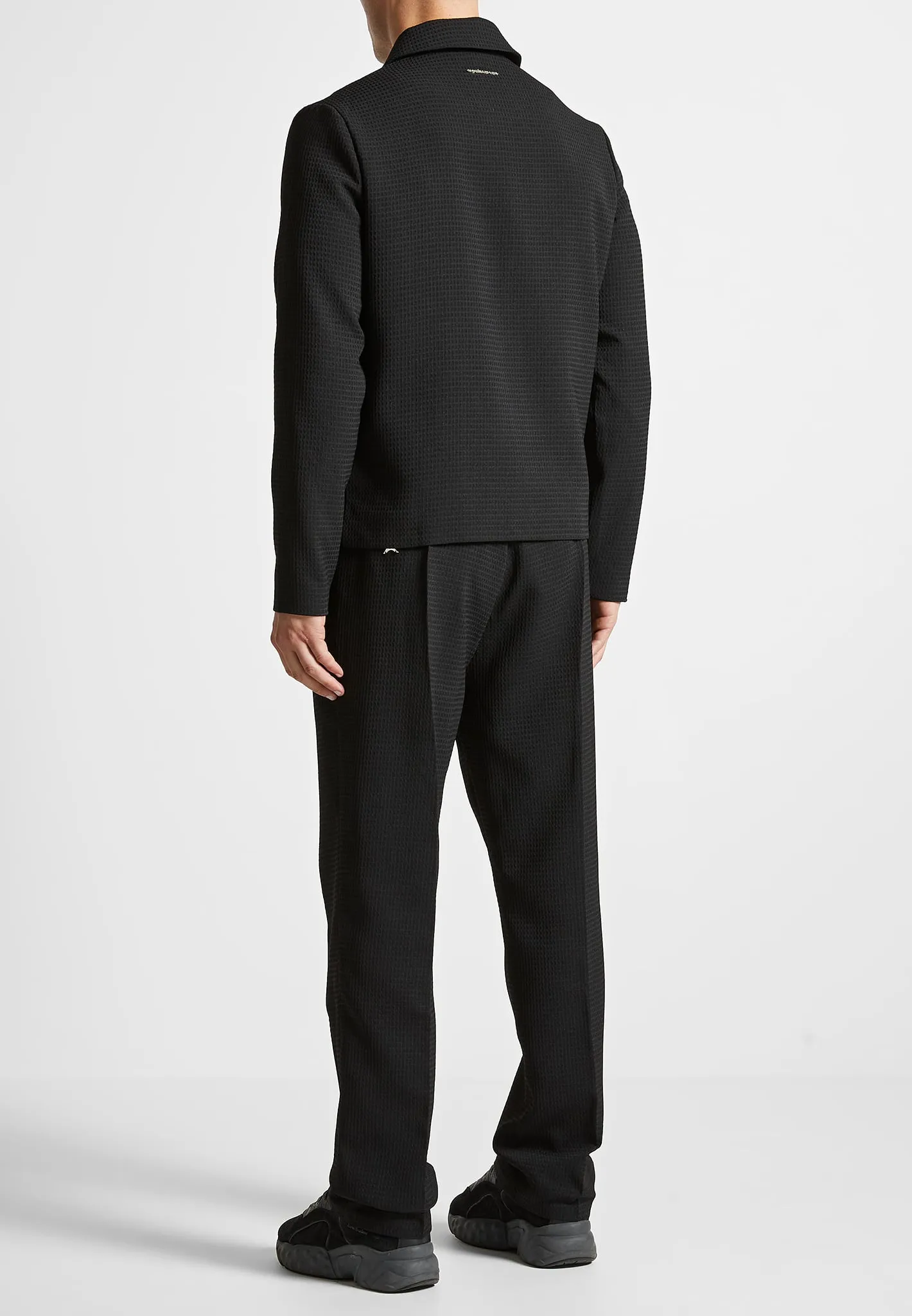 Waffle Seersucker Jacket - Black
