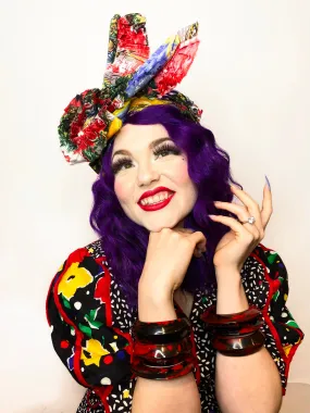 Whirling Turban Wired Headwrap w/ Ruffles