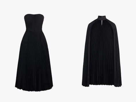 White PLEATED MIDI DRESS-NANA
