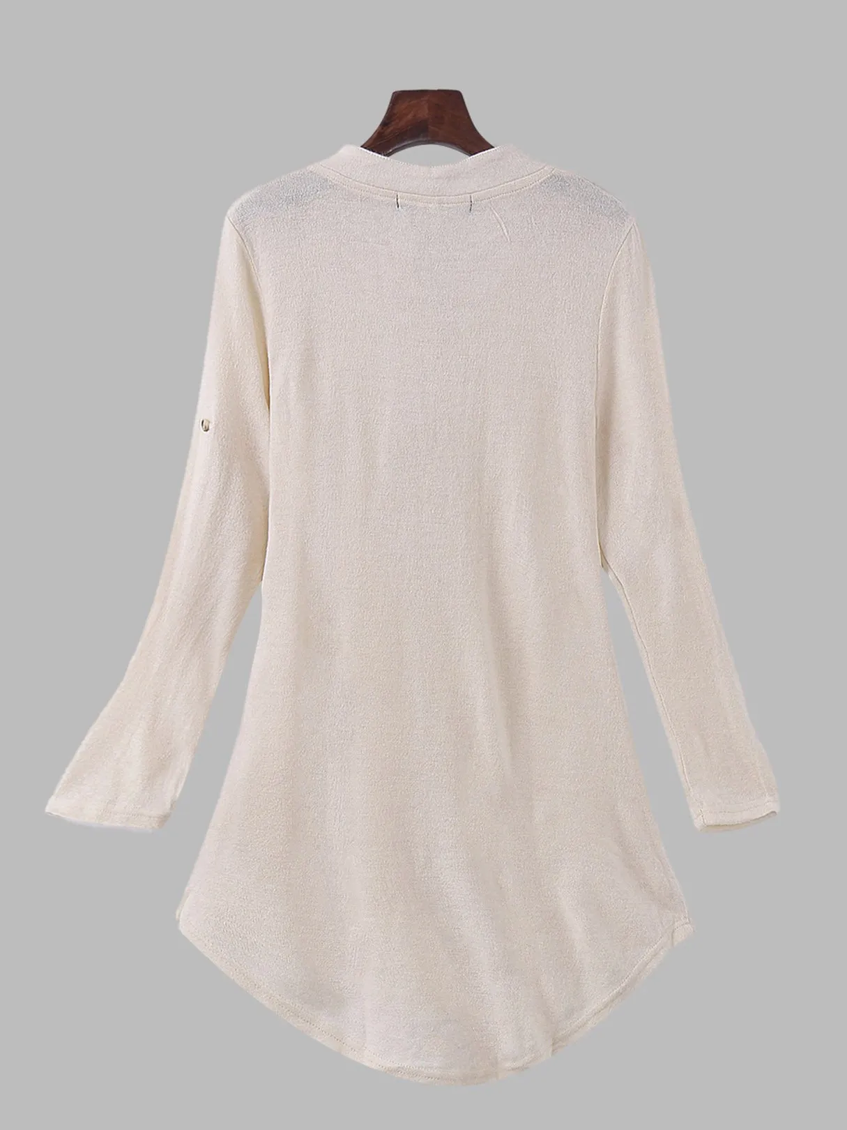 Wholesale Beige Long Sleeve Shirt Dresses
