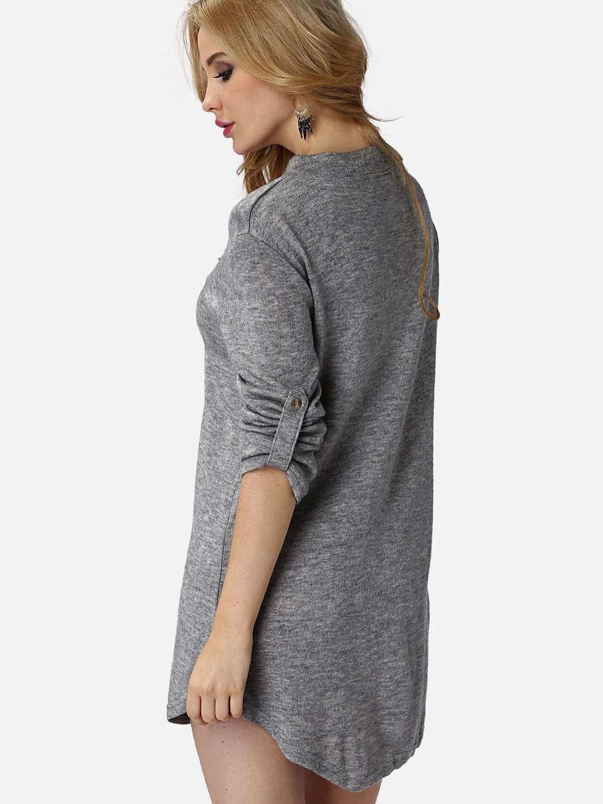 Wholesale Beige Long Sleeve Shirt Dresses