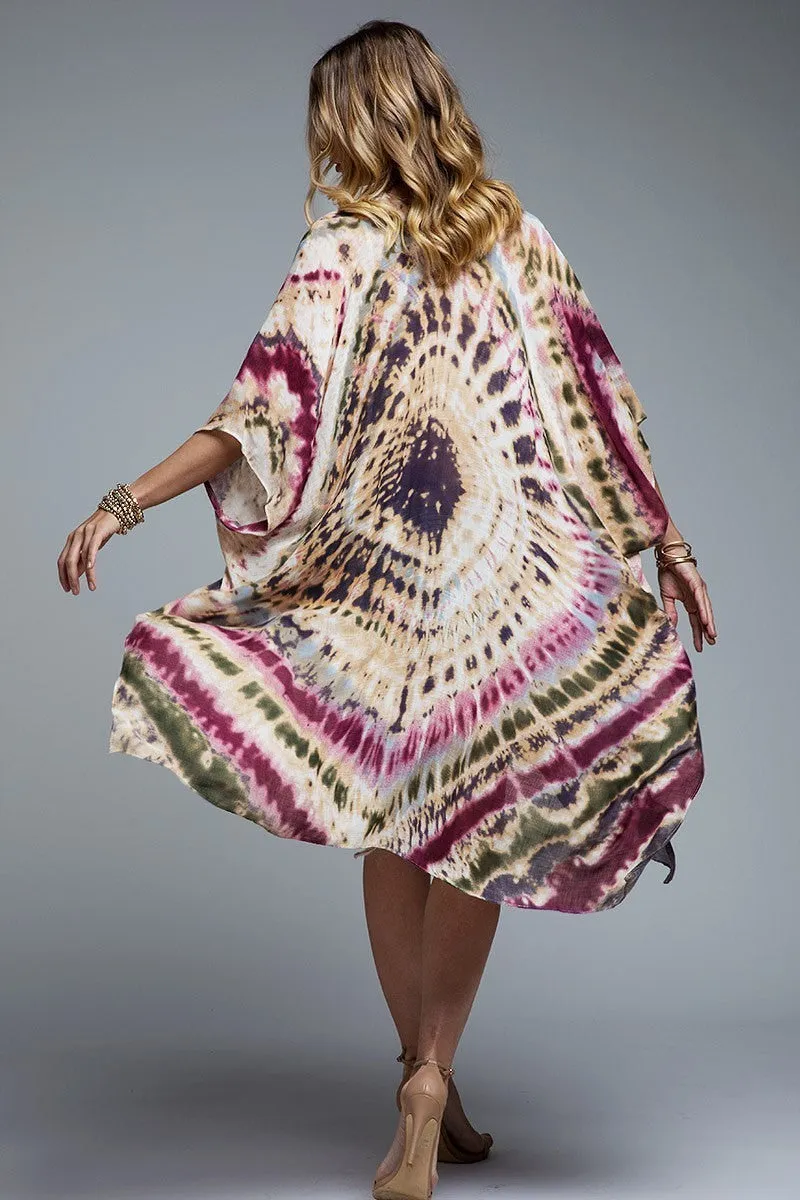 Wine Country Tie Die Kimono