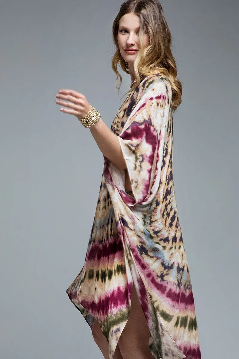 Wine Country Tie Die Kimono