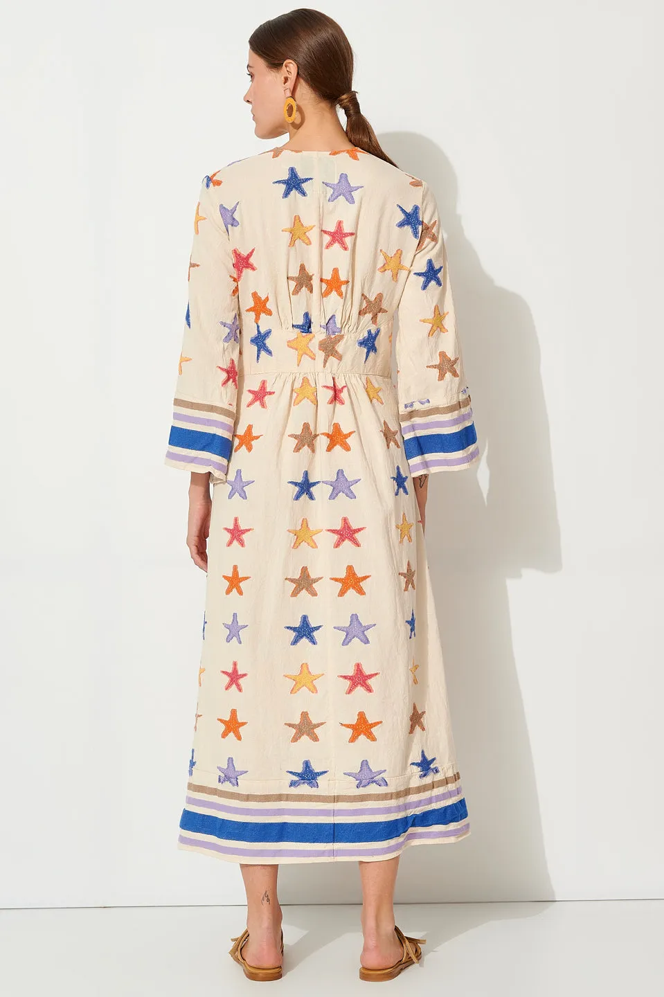 WOVEN KIMONO "ASTERIAS" BLUE