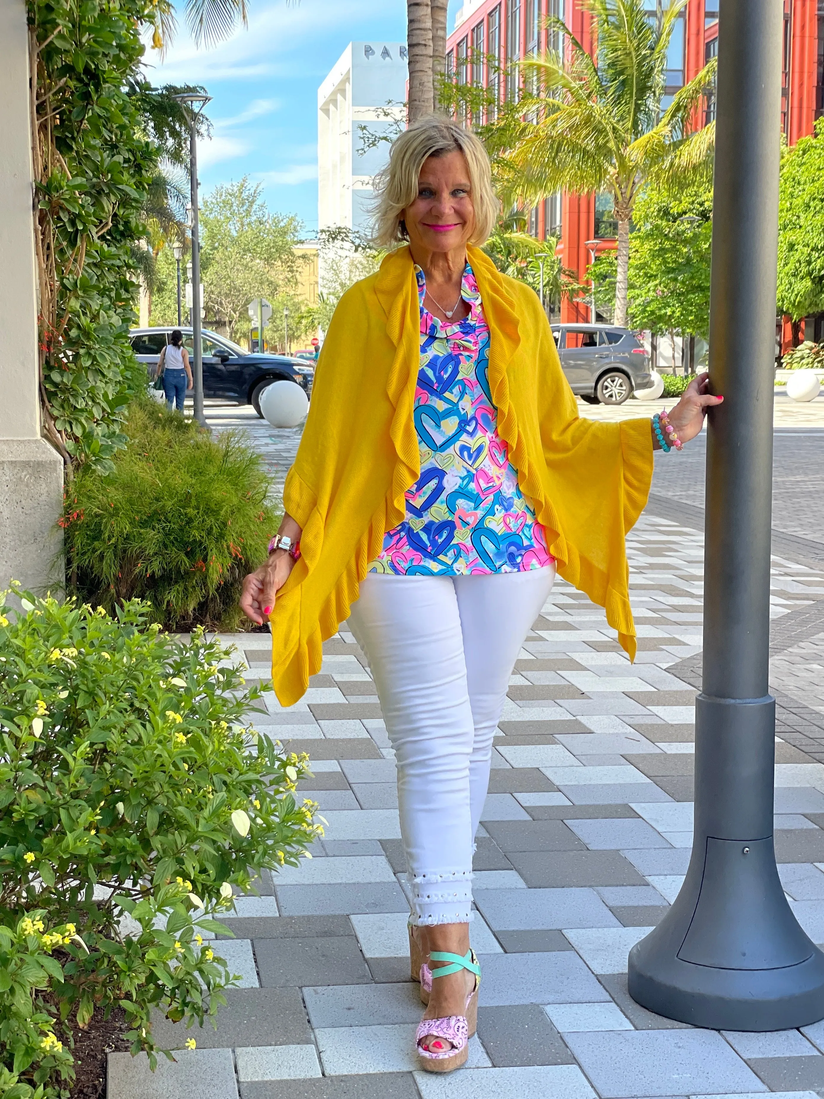 YELLOW RUFFLE WRAP