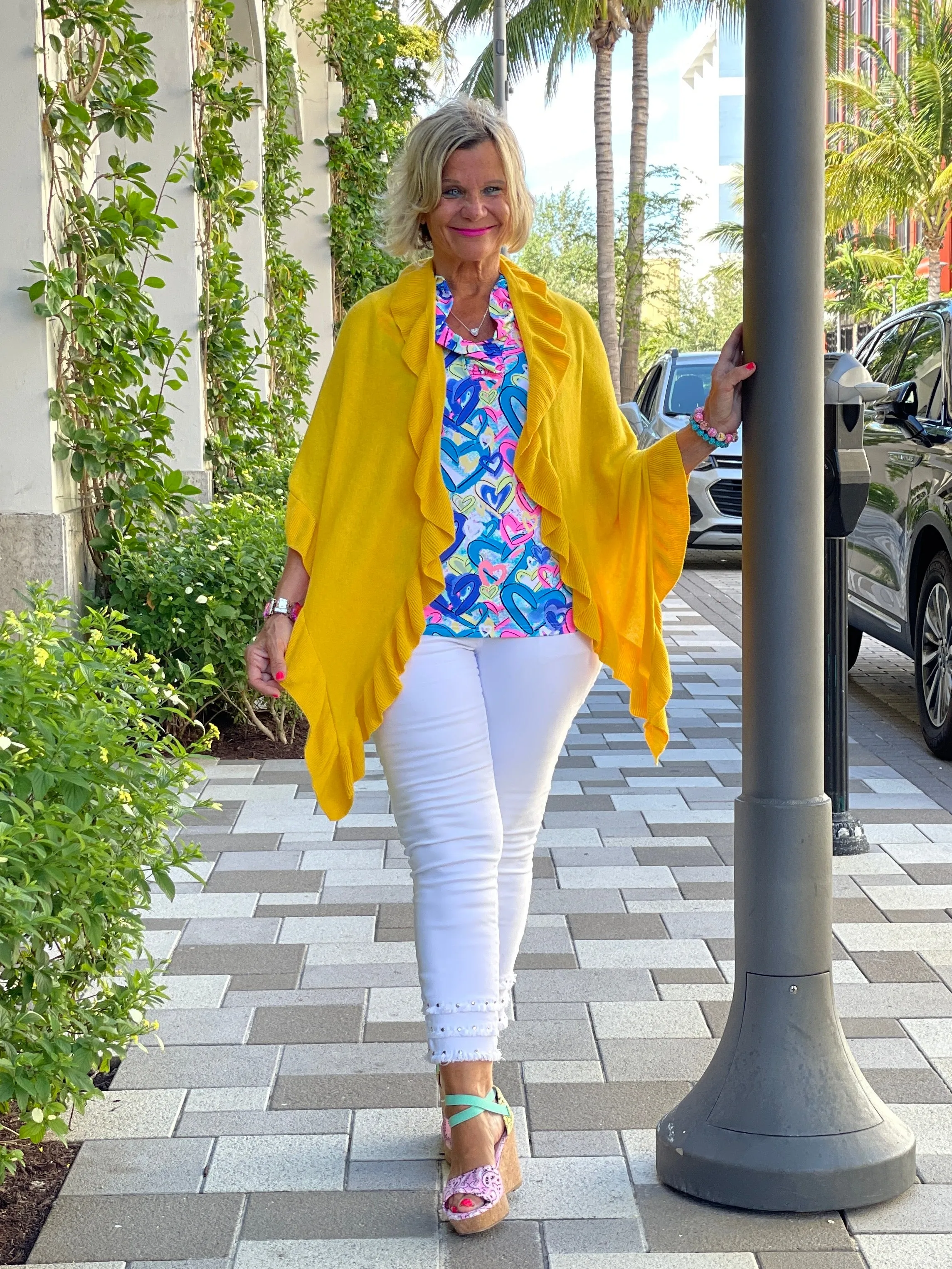 YELLOW RUFFLE WRAP